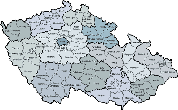 Mapa ČR
